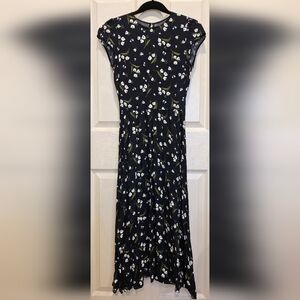Reformation Black Maxi Dress with a White Tulip Print